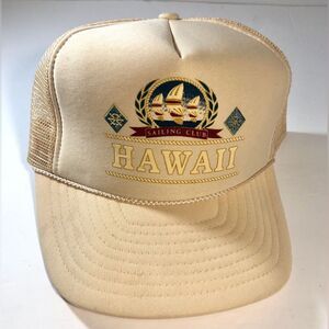Vintage Hawaii Sailing Club, Mesh Embroidered Snapback Tourist Cap